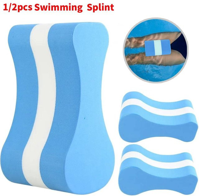 APWIKOGER Schwimmbrett aus Schaumstoff als Sicherheits-Trainingshilfe und Pull-Boy in Blau für Kinder und Erwachsene - Bild 1