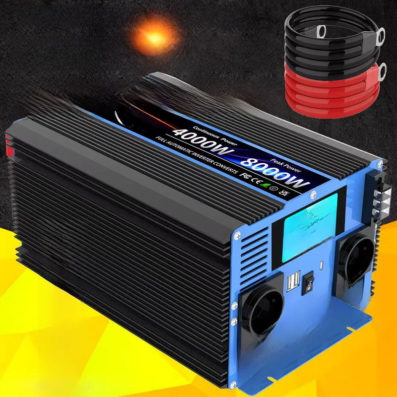 FLAMEZUM Wechselrichter mit reiner Sinuswelle, DC 12 V/24 V zu AC 230 V, Solar-Transforme-Konverter mit LCD-Display, USB und Fernbedienung - Bild 7