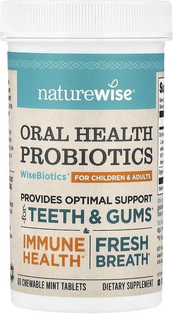 WiseBiotics Probiotika für die Mundgesundheit, Minze, 60 Kautabletten, Unisex - Bild 1