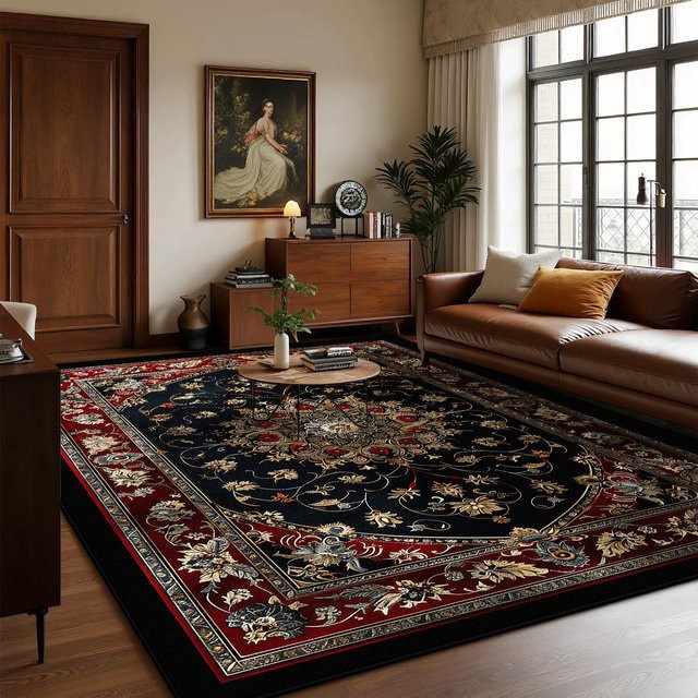 Karpetti Persischer Luxus Teppich im Boho-Design, bunt gestreift, rutschfest und leicht zu reinigen, B/T: 180 x 280 cm - Bild 1