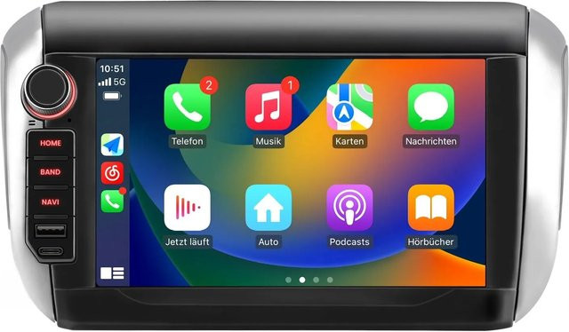 Junsun 8 Zoll Autoradio mit Bluetooth für PEUGEOT 208 und 2008 von 2008 bis 2012 in Schwarz - Bild 1