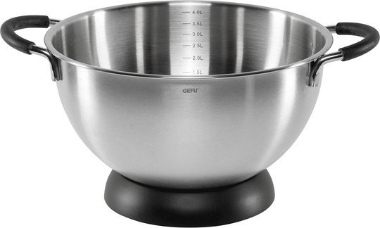 GEFU Schüssel mit Standring in Schwarz und Silber - Bild 1