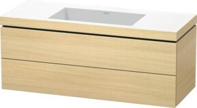 Duravit Waschtischunterschrank L-Cube c-bonded, wandhängend, 2 Schubladen, med. Ellipse, B: 120 cm, T: 48 cm, H: 50 cm - Bild 1