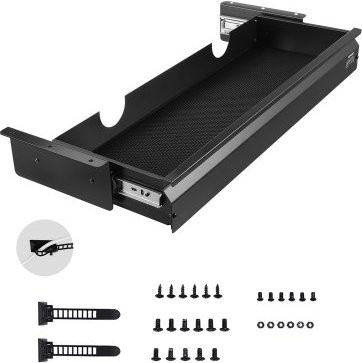 VEVOR Untertisch Schublade aus Stahl und MDF in Schwarz, versteckter Schreibtisch-Aufbewahrungs-Organizer für Büro und Home Office, B/T/H: 74,0 x 23,5 x 10,7 cm - Bild 1
