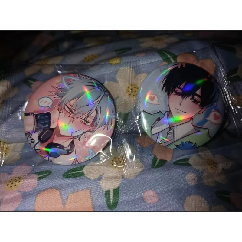 YiYuYiHua Brosche, Anime-Knopf, Bunt, Unisex - Bild 4