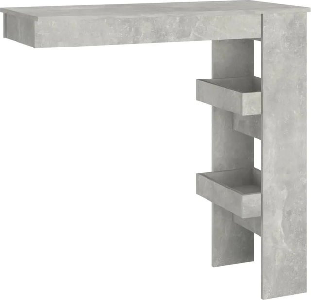 vidaXL Wand-Bartisch in Betongrau aus Holzwerkstoff, B/T/H: 102 x 45 x 103,5 cm - Bild 1