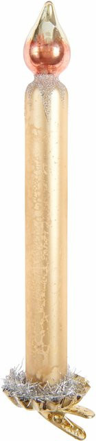 Rico Design Glaskerze Baumschmuck mit goldenem Metallchip in Gold - Bild 1