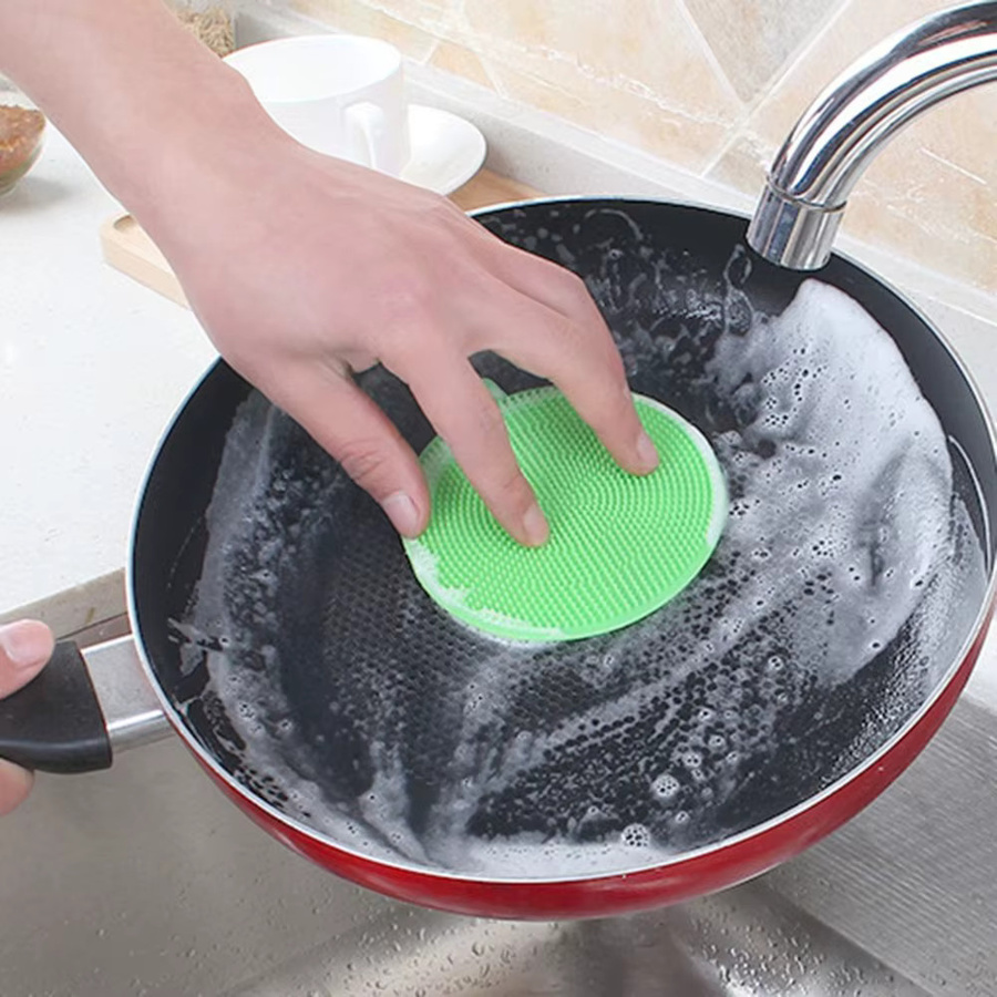 6er-Set Venlohome Silikon Reinigungspinsel und Scheuerpads in Mehrfarbig für Küche und Geschirr - Bild 4