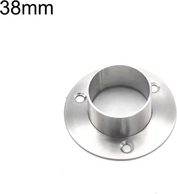 Eterna Home Handlauf-Anschlussflanschhalterung aus Edelstahl in Silber für Wandgeländer, rund, Durchmesser: 38 mm oder 51 mm - Bild 1
