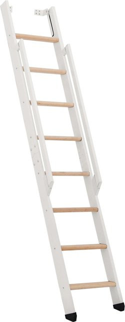 Minka Raumspartreppe Strong mit 8 Stufen aus Buchenholz und Stahl in Weiß für eine Geschosshöhe bis 199 cm - Bild 1