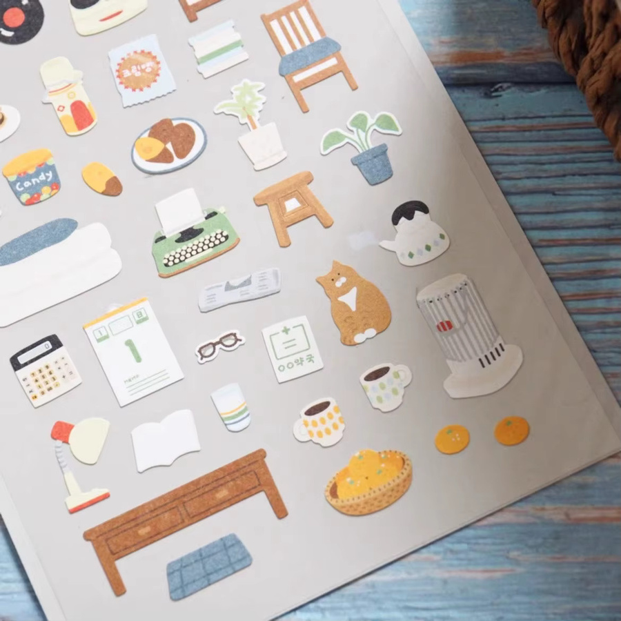 Suatelier Retro Papier Aufkleber für Scrapbooking und DIY Journaling in Multicolour - Bild 2