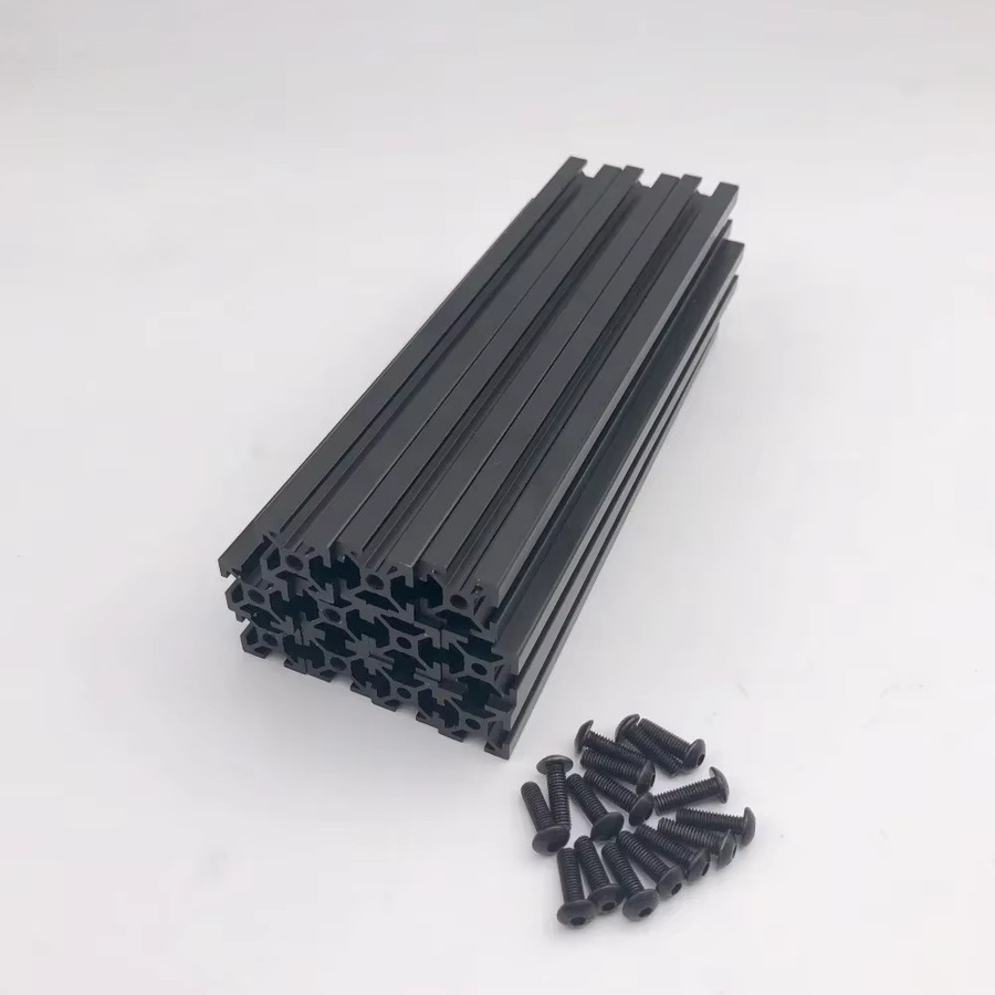 Funssor Rook MK2 Extrusionsrahmen-Set in Schwarz mit eloxierten Blindverbindungen - Bild 3