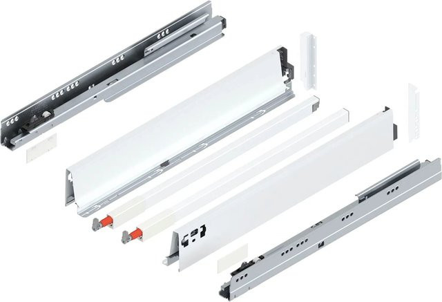 Blum D-Reling Tandembox antaro Vollauszug Seidenweiß 550 mm 1 Paar - Bild 1