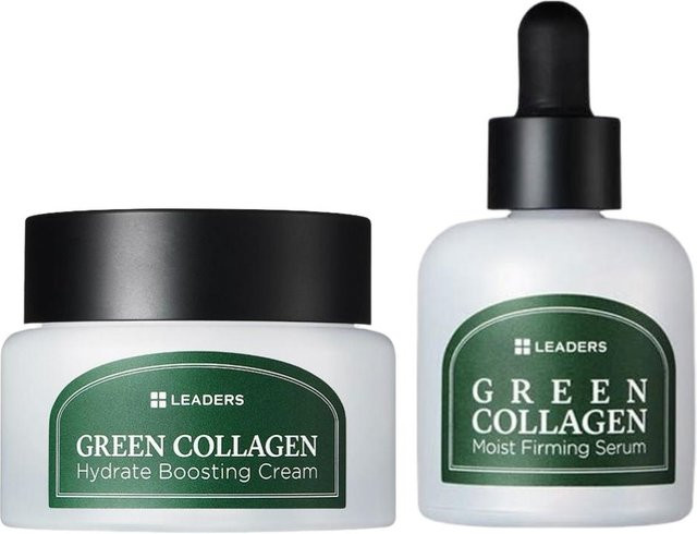 LEADERS Grünes Kollagen Serum & Creme Set, 30 ml + 50 ml - Bild 1