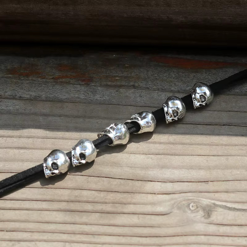 XC SMY Haarringe Schädel Metall, 6 Stück, Unisex - Bild 3