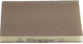 Klingspor SW 501 Schleifschwamm Korund braun Korn 220 B/T/H: 12,3 x 9,6 x 1,25 cm - Bild 1