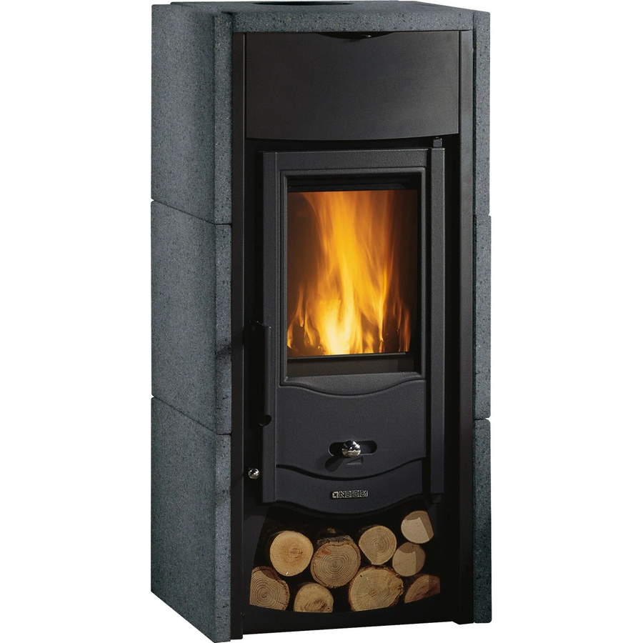 La Nordica Asia BII Kaminofen aus Naturstein in Schwarz und Grau mit 6 kW Leistung - Bild 2