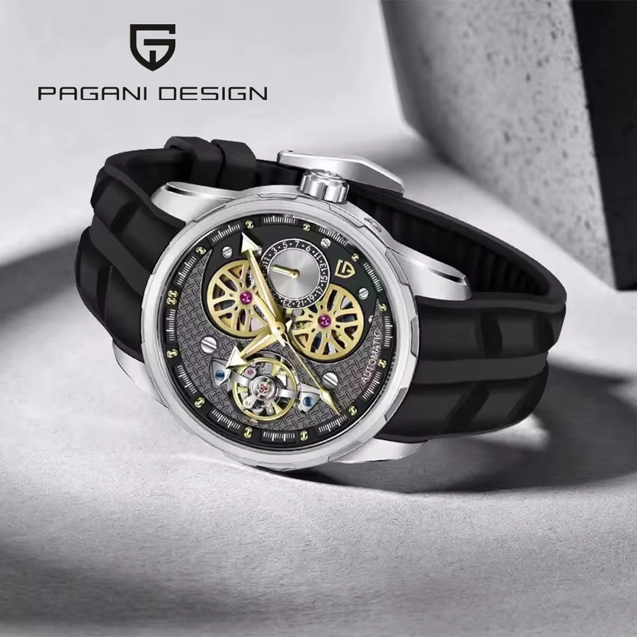 Pagani Design Armbanduhr, Automatik, Edelstahl, Blau, Herren - Bild 5