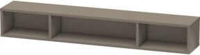 Duravit L-Cube Regalelement in Grau Hochglanz mit 3 Fächern, Wandmontage, Breite: 80 cm, Höhe: 12 cm, Tiefe: 12 cm - Bild 1
