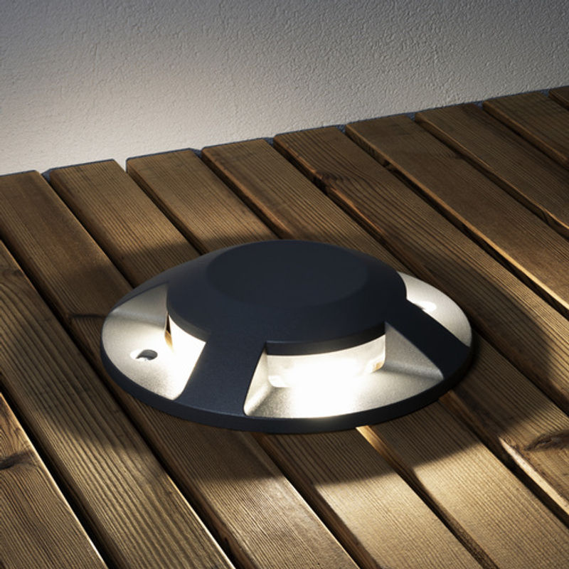 Konstsmide Außenleuchte Ground Spot LED in Schwarz mit Leuchtmittel B/T/H: 20 x 20 x 4,5 cm - Bild 3