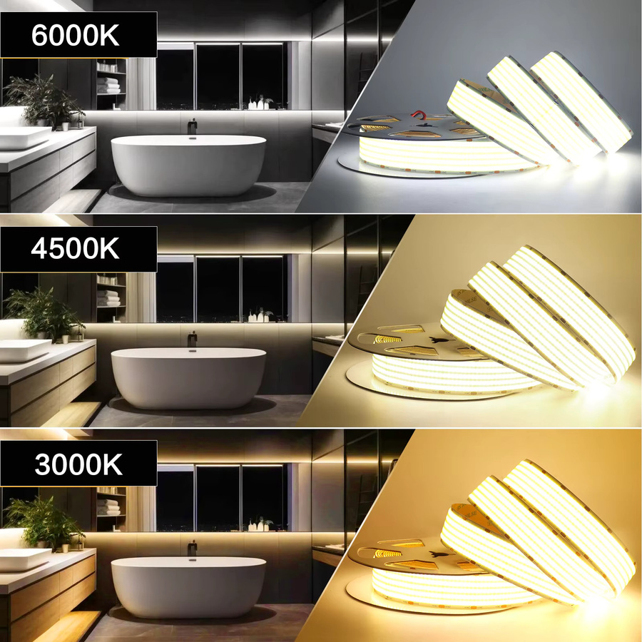 KISUFU COB LED Streifen Weiß Flexibles Klebeband mit 1600 LEDs/m - Bild 2