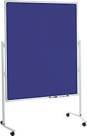 MAUL Moderationstafel Pro mobile Whiteboard und Textil in Blau, B: 120 cm, H: 150 cm - Bild 1
