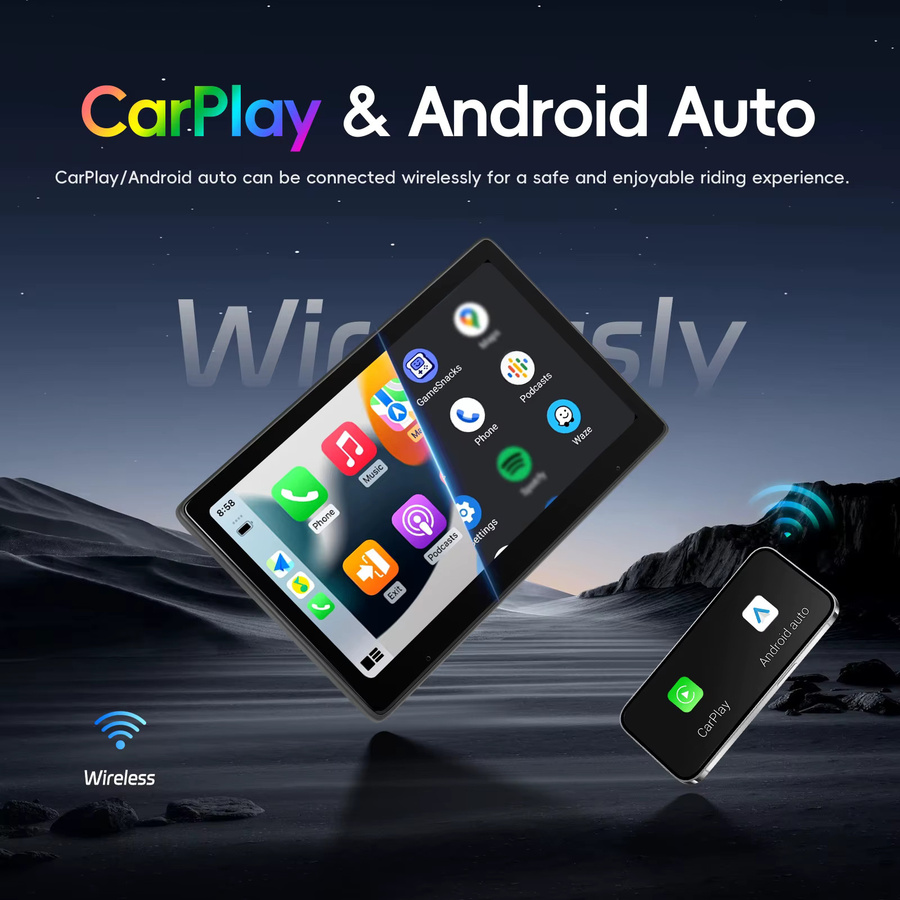 Podofo Carplay Autoradio mit Android Auto, Mirror Link und Bluetooth in Schwarz - Bild 5