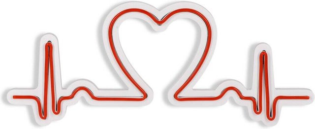 Opviq LED-Wandleuchte Neon Flex in Rot aus PVC, B/H/T: 51 x 21 x 2 cm - Bild 1