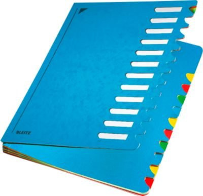Leitz Pult-Ordner A4 aus Karton mit 12 Fächern, blau - Bild 1
