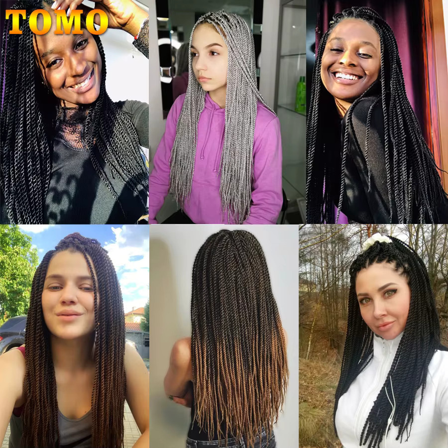 TOMO Senegalese Twist Haar Extensions, Ombre, Synthetisch, Damen - Bild 6