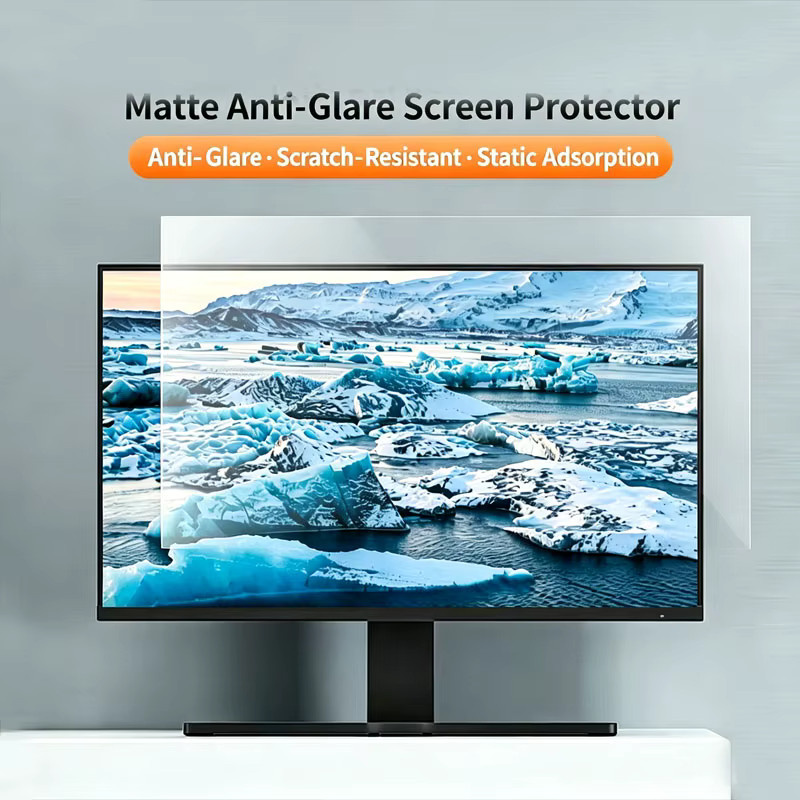 2 Stück HD Matte Anti-Glare Displayschutzfolie als Antireflexions-Augenschutzfilter für Computermonitor und Laptop, Transparent, für 11-24 Zoll - Bild 6