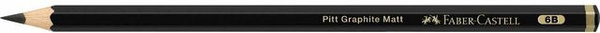Faber Castell Pitt Graphite Matt Bleistift 6B in Schwarz und Grau