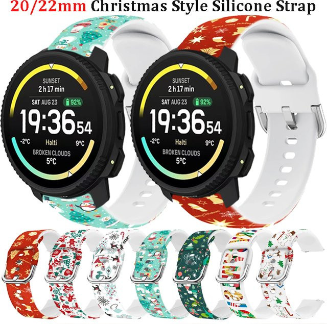 COROS Uhrenarmband Silikon, 20/22 mm, Weihnachtsstil - Bild 1