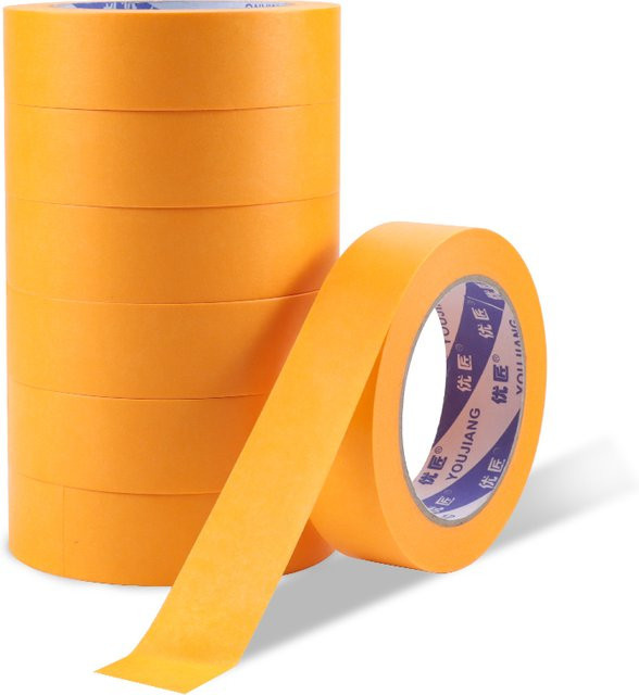 YOUJIANG Washi Klebeband aus Japan, hitzebeständiges Malerband aus Papier, Gold - Bild 1