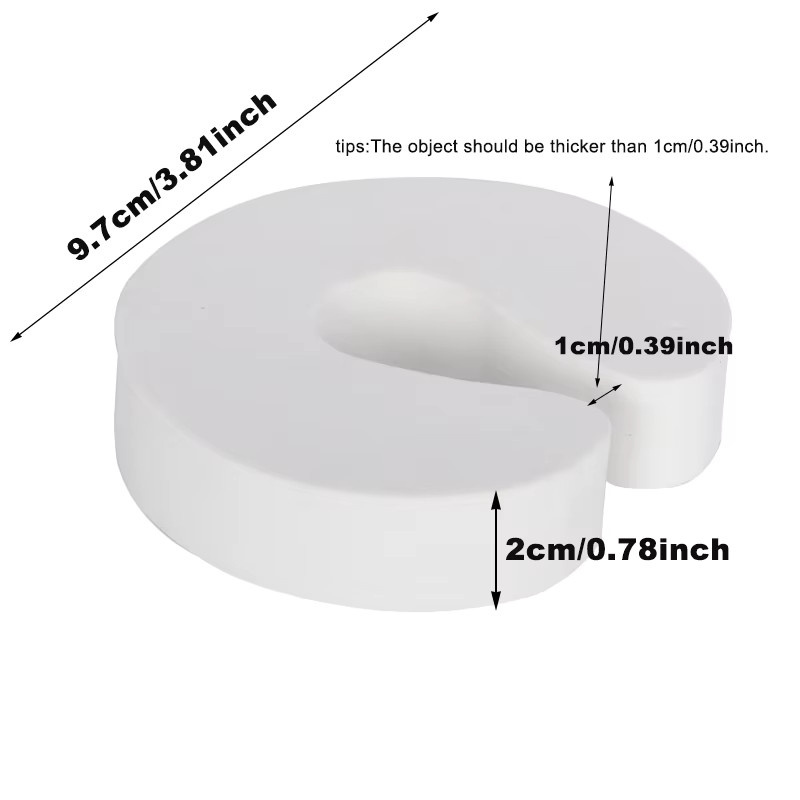 Two Dads Baby Sicherheit Türstopper C-Form in Weiß zum Schutz vor Quetschen für Neugeborene und Kinder - Bild 2