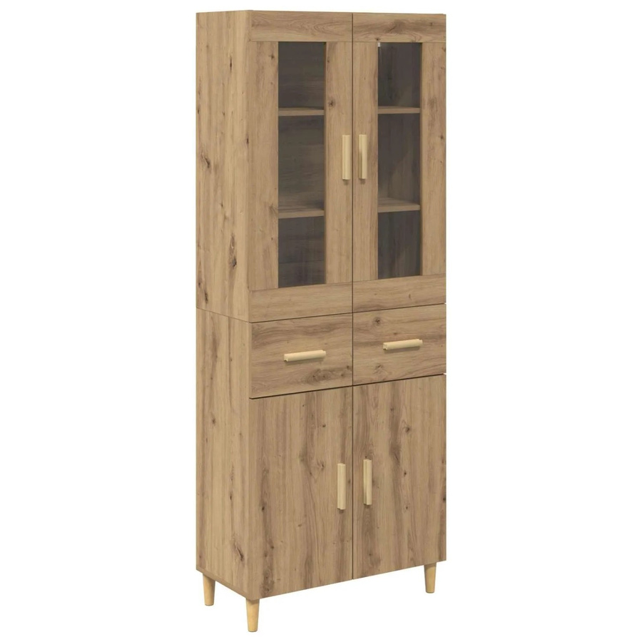 vidaXL Highboard Artisan-Eiche in Braun aus Holzwerkstoff, B/T/H: 69,5 x 34 x 180 cm - Bild 2