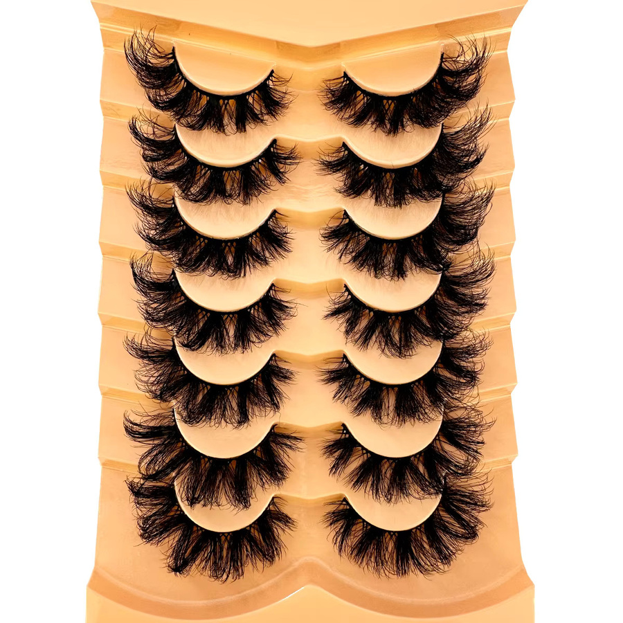 LYBCG Künstliche Wimpern, 5D 8D Katzenaugen-Wimpern, 7 Paar, Unisex - Bild 2