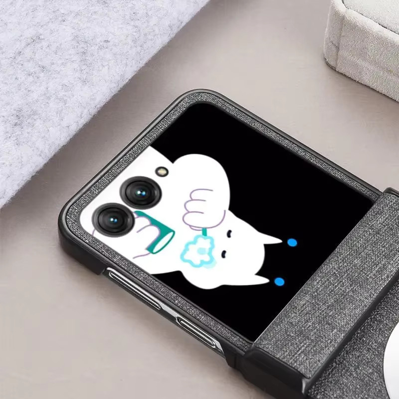 Magnetische Retro-Schutzhülle mit geflochtener Textur für Motorola Moto Razr 70 Ultra 60 50 Razr Ultra in Blau und Schwarz - Bild 2