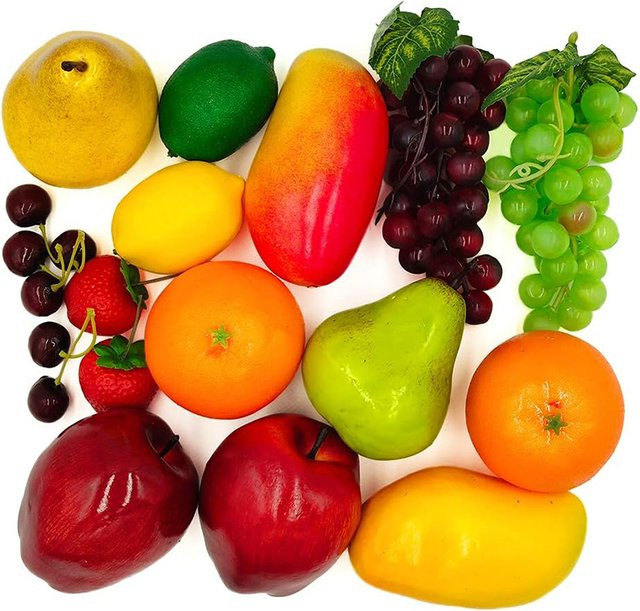 CYZIWEIN Künstliches Obst Set aus Kunststoff in Multicolor für Home Decor und Fotografie-Requisiten - Bild 1