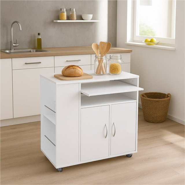 Küchenschrank Thekla von HTI-Living in Weiß mit Regalfächern und Schranktüren - Bild 1