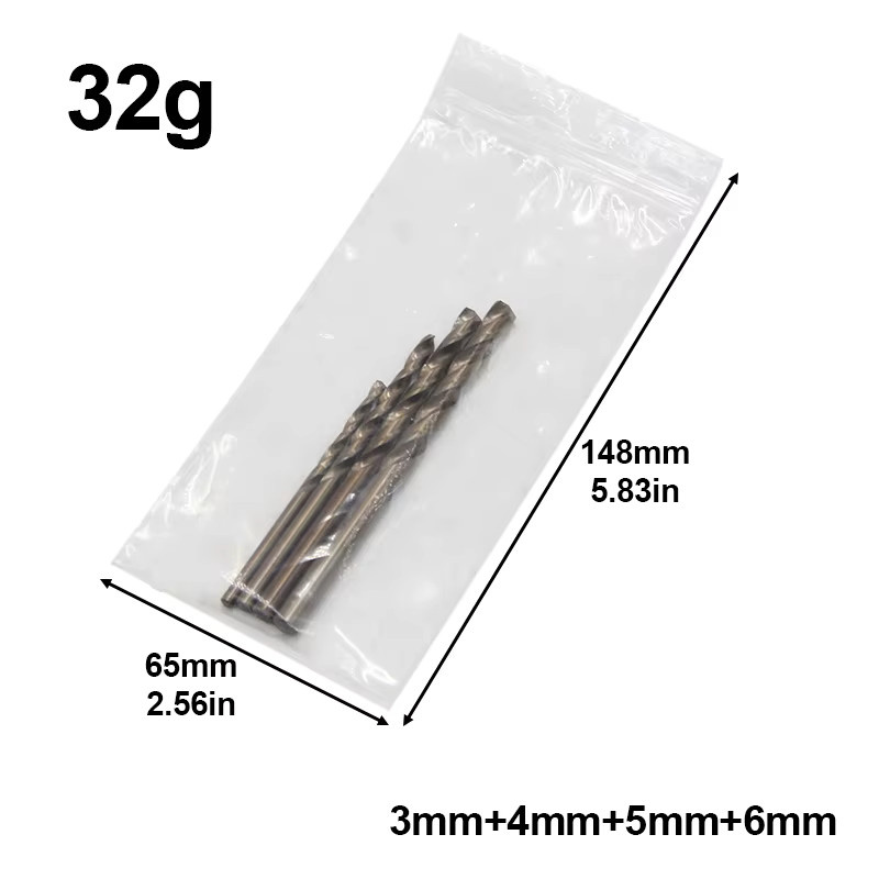 Mr Drill 4-teiliges Spiralbohrer-Set mit geradem Griff, 3–6 mm, geröstetes Gelb - Bild 2
