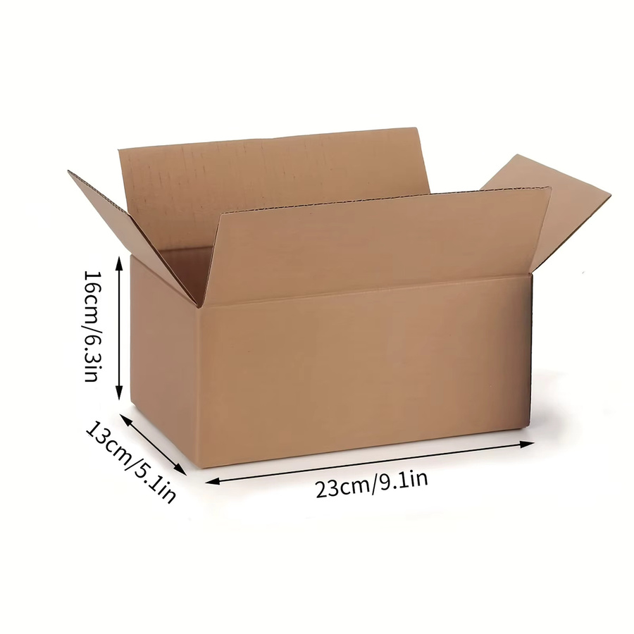 Versandkarton aus brauner Wellpappe mit Deckel, B/H/T: 23,11 x 23,11 x 12,95 cm - Bild 2
