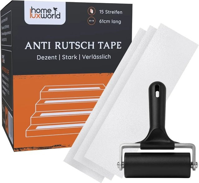 HomeLuxWorld Antirutschstreifen Transparent, 15 Stück, Breite: 10 cm, Länge: 61 cm - Bild 1