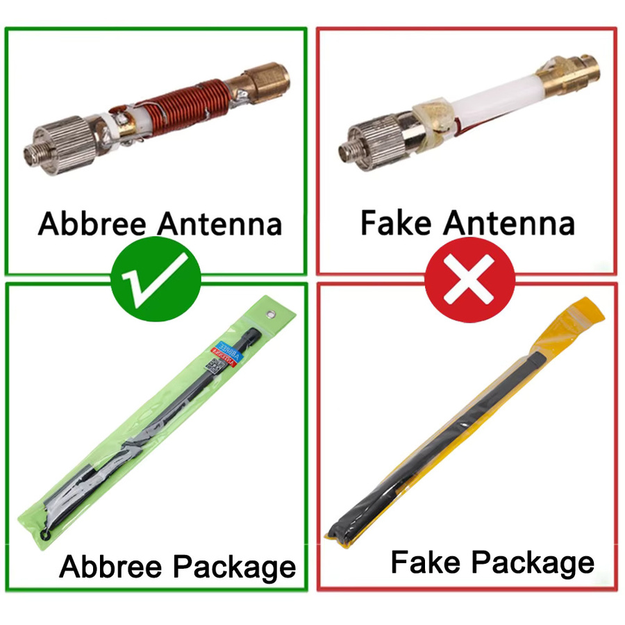 Abbree Taktische Dualband Antenne SMA-weiblich für Walkie Talkie Baofeng UV-5R UV-21 und Quan Sheng K5, UKW/UHF 144/430MHz, Schwarz - Bild 2
