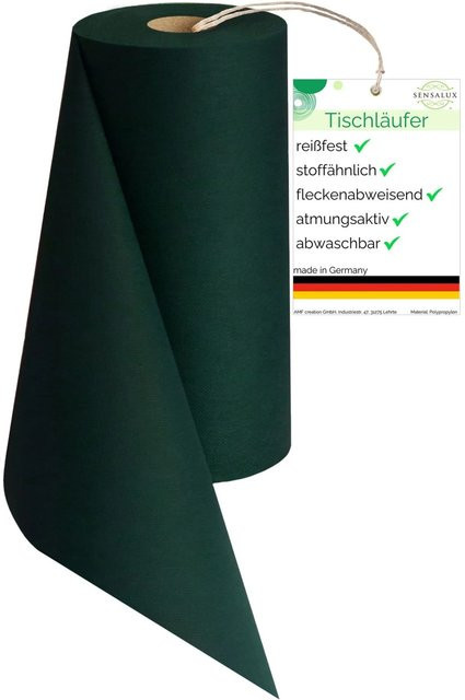 Sensalux Vlies-Tischläufer Grün, Breite: 50 cm, Länge: 25 m, wasserabweisend und waschbar - Bild 1