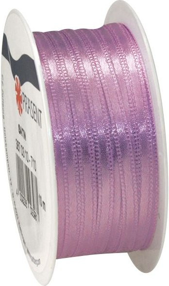 Präsent Satinband aus Polyester in Flieder, Breite: 3 mm - Bild 1
