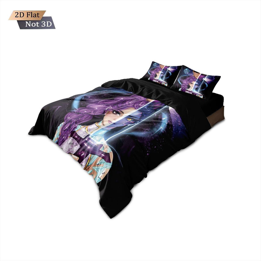3-teiliges K-Pop Demon Hunters Bettwäsche-Set von A Family Of Home Textiles, kernlose Daunendecke mit Reißverschluss, Multicolor, B/H: 210 x 210 cm - Bild 3