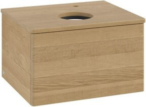 V&B Waschtischunterschrank Antao mit Beleuchtung, Farbe Eiche Honig, B/T/H: 60 x 36 x 50 cm - Bild 1