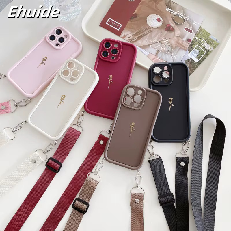 Mode Crossbody Lanyard Soft Cover für Xiaomi mit Rosen-Strap in Pink und Rot - Bild 3
