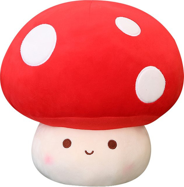 Kawaii Pilz Plüsch Puppe, Kissen, Rot - Bild 1